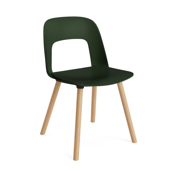 Layout Chair 121 / Solid Oak / Bottle Green
