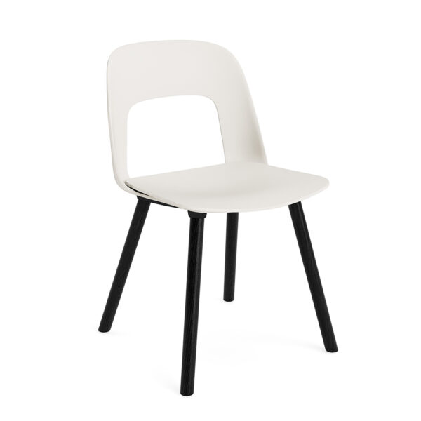 Layout Chair 121 / Black Solid Oak / Cream White