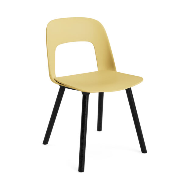 Layout Chair 121 / Black Solid Oak / Biscotti