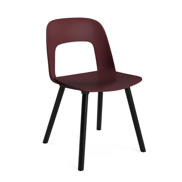Layout Chair 121 / Black Solid Oak / Bordeaux