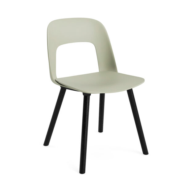Layout Chair 121 / Black Solid Oak / Pastel Green