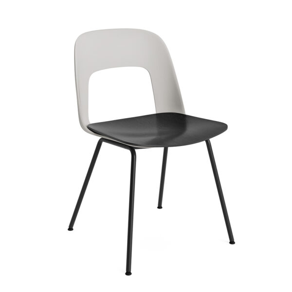 Layout Chair 112 / Black Base / Sky Grey / Black Oak Veneer Seat