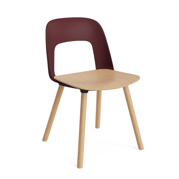 Layout Chair 122 / Solid Oak / Oak Veneer / Bordeaux