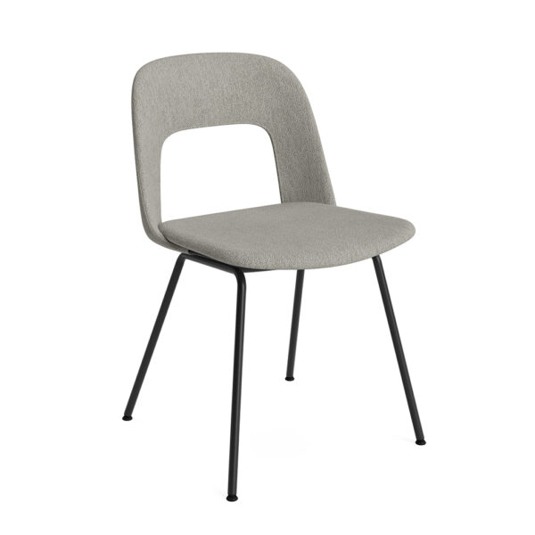 Layout Chair 114 / Black Base / Full Upholstery Turf Light Grey