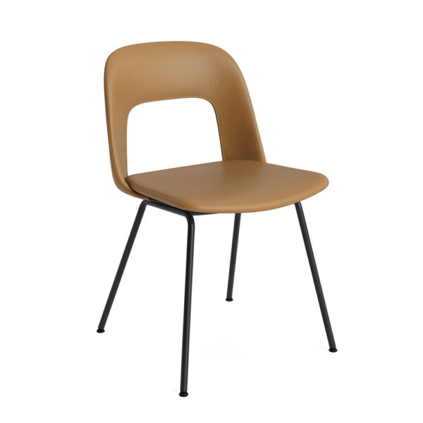 Layout Chair 114 / Black Base / Full Upholstery Grano Cognac