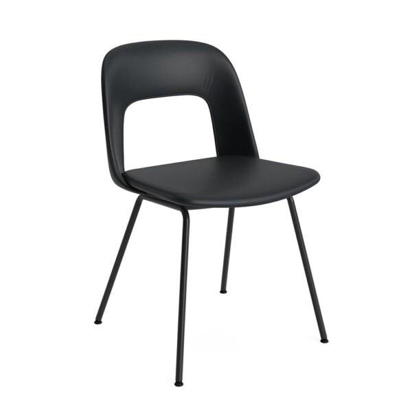 Layout Chair 114 / Black Base / Full Upholstery Grano Black