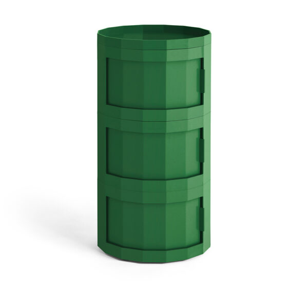 Facet Cabinet 30 incl. feet and castors Three doors Spinach green