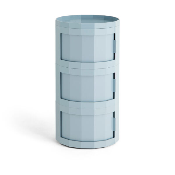 Facet Cabinet 30 incl. feet and castors Three doors Misty blue