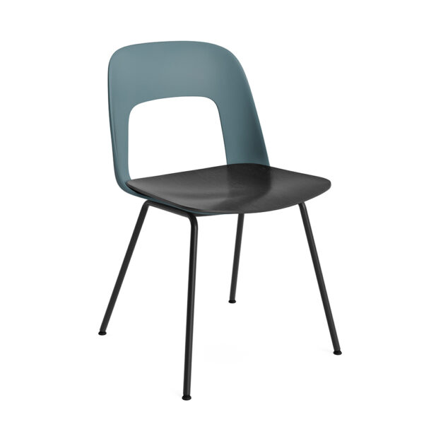 Layout Chair 112 / Black Base / Ocean / Black Oak Veneer Seat