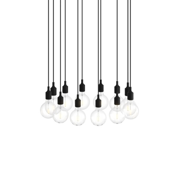 E27 Pendant Cluster / White-Black