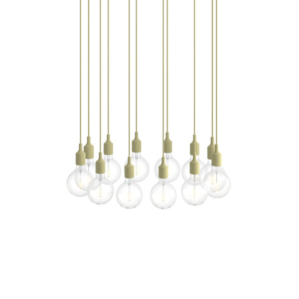 E27 Pendant Cluster / White-Beige Green