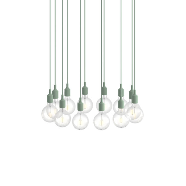 E27 Pendant Cluster / White-Light Green