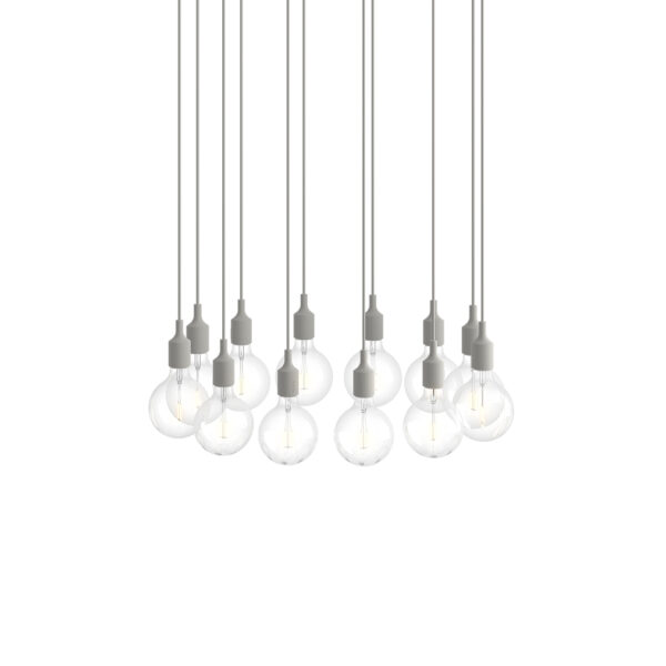 E27 Pendant Cluster / White-Light Grey