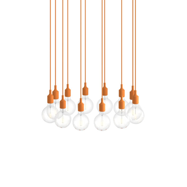E27 Pendant Cluster / White-Light Orange