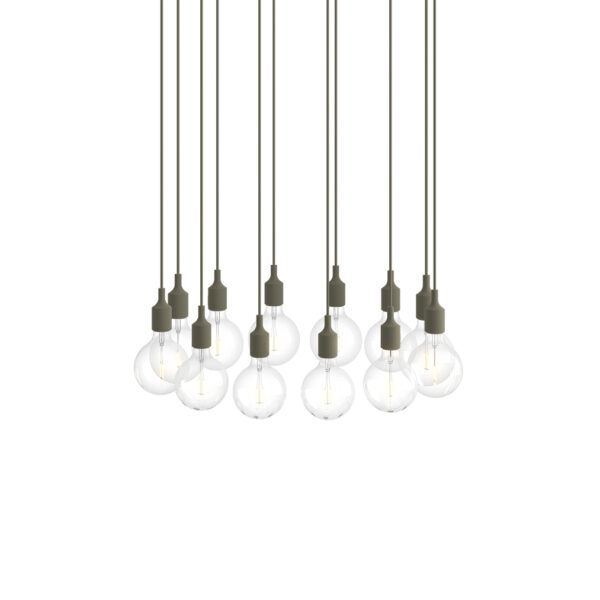 E27 Pendant Cluster / White-Olive