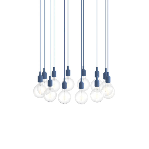 E27 Pendant Cluster / White-Pale Blue