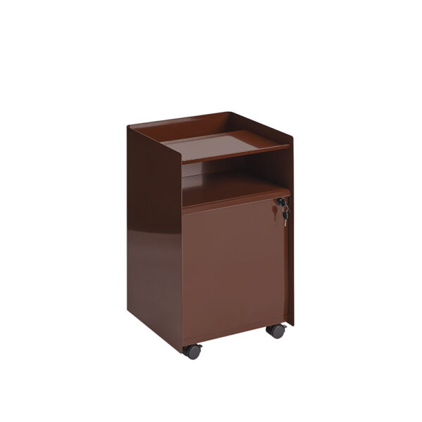 Folded Trolley / Low Closed / Dark Red / With lock