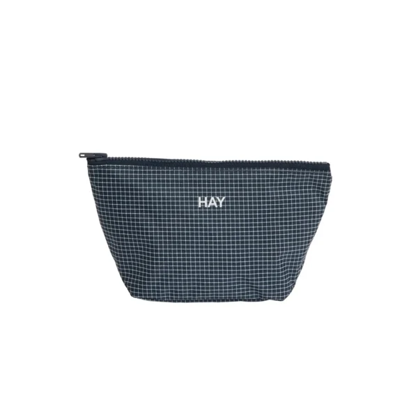 Grid Pouch-Small-Dark blue