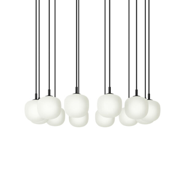Rime Pendant Cluster / Ø 12 / White-Black