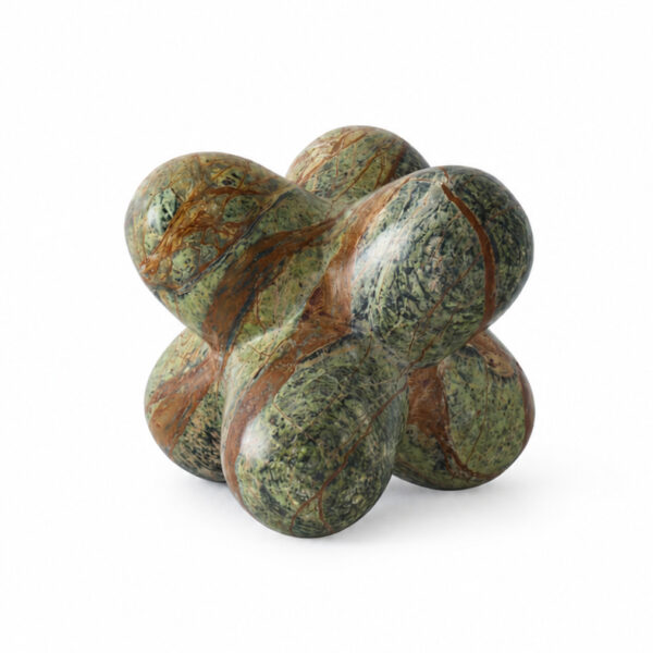 Jack Object / Hand Carved Forest Green Marble
