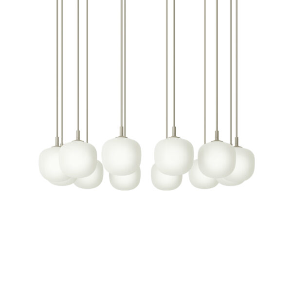 Rime Pendant Cluster / Ø 12 / White-Grey
