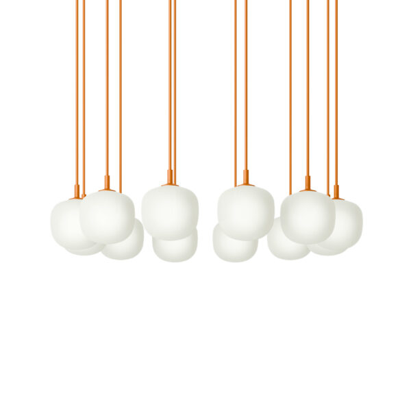 Rime Pendant Cluster / Ø 12 / White-Orange