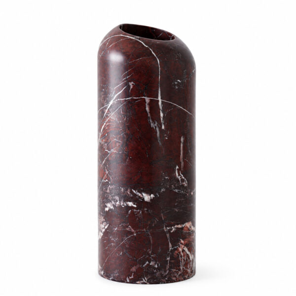 Boulder Tall Vase / Hand Turned Flamingo Marble