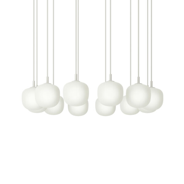 Rime Pendant Cluster / Ø 12 / White-White